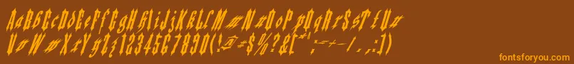 Applesauce02-Schriftart – Orangefarbene Schriften auf braunem Hintergrund