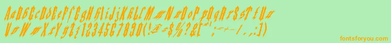 Шрифт Applesauce02 – оранжевые шрифты на зелёном фоне