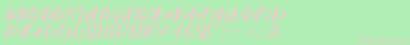 フォントApplesauce02 – 緑の背景にピンクのフォント