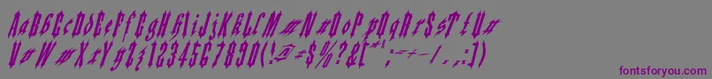 Applesauce02-fontti – violetit fontit harmaalla taustalla