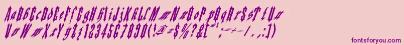 フォントApplesauce02 – ピンクの背景に紫のフォント