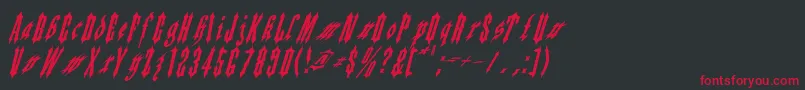 フォントApplesauce02 – 黒い背景に赤い文字