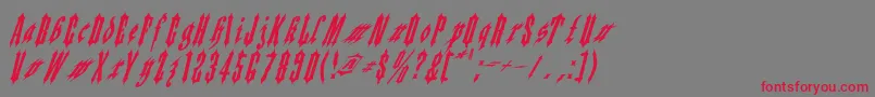 フォントApplesauce02 – 赤い文字の灰色の背景