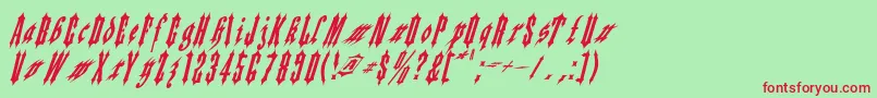 Шрифт Applesauce02 – красные шрифты на зелёном фоне