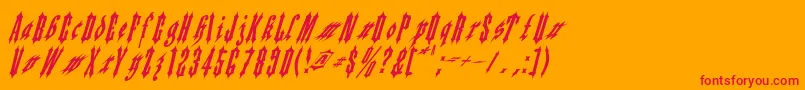 Applesauce02-Schriftart – Rote Schriften auf orangefarbenem Hintergrund