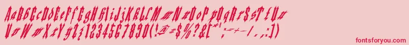 Applesauce02-fontti – punaiset fontit vaaleanpunaisella taustalla