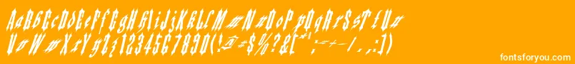 Applesauce02-Schriftart – Weiße Schriften auf orangefarbenem Hintergrund