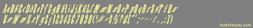 Applesauce02-Schriftart – Gelbe Schriften auf grauem Hintergrund