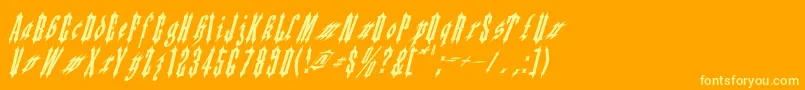Applesauce02-Schriftart – Gelbe Schriften auf orangefarbenem Hintergrund