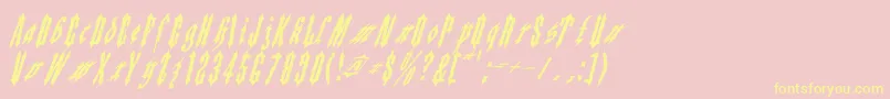 Шрифт Applesauce02 – жёлтые шрифты на розовом фоне