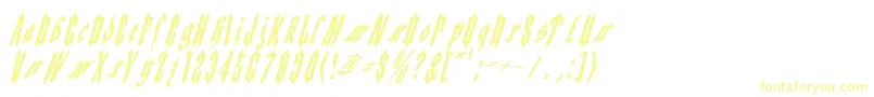 フォントApplesauce02 – 白い背景に黄色の文字