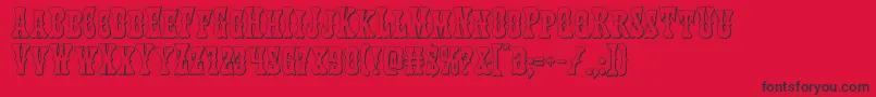 Texasranger3D Font – Black Fonts on Red Background