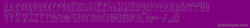 Texasranger3D Font – Gray Fonts on Purple Background