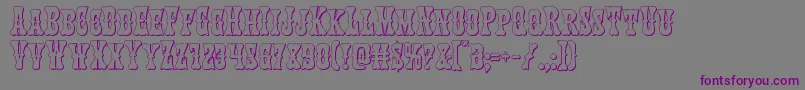 Texasranger3D Font – Purple Fonts on Gray Background