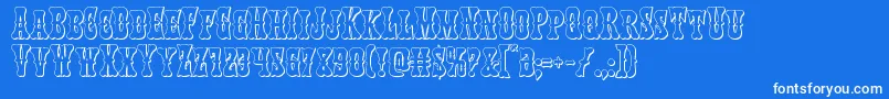 Texasranger3D Font – White Fonts on Blue Background