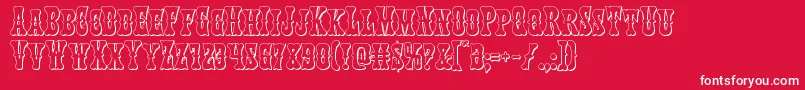 Texasranger3D Font – White Fonts on Red Background