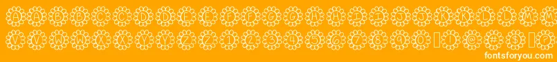 FlowerPowerThin Font – White Fonts on Orange Background