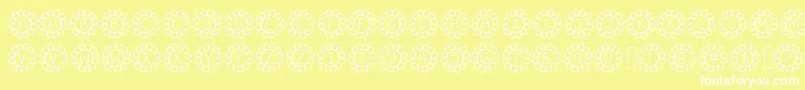 FlowerPowerThin Font – White Fonts on Yellow Background