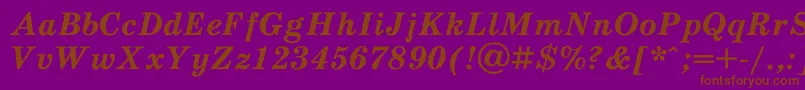 Schoolb2 Font – Brown Fonts on Purple Background