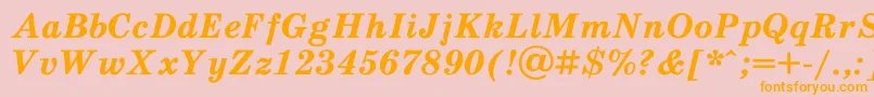 Schoolb2 Font – Orange Fonts on Pink Background