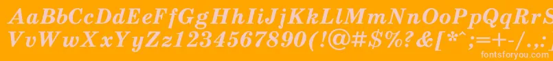 Schoolb2 Font – Pink Fonts on Orange Background