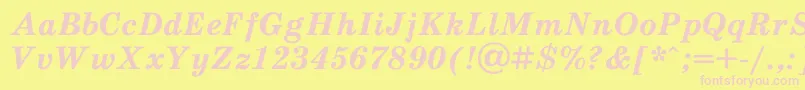 Schoolb2 Font – Pink Fonts on Yellow Background