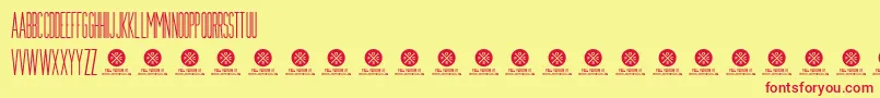 MunichRegularDemo Font – Red Fonts on Yellow Background