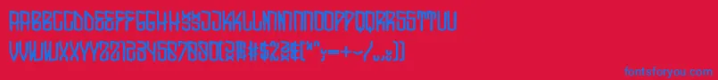 SocalRegular-fontti – siniset fontit punaisella taustalla