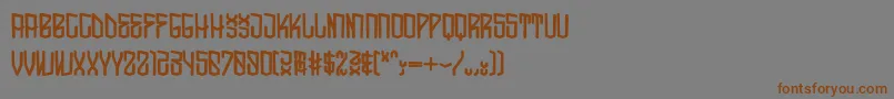 Шрифт SocalRegular – коричневые шрифты на сером фоне