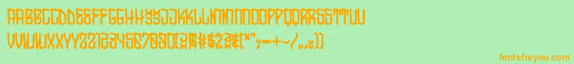 SocalRegular Font – Orange Fonts on Green Background