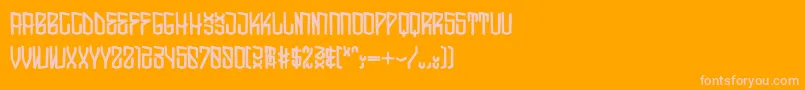 SocalRegular-Schriftart – Rosa Schriften auf orangefarbenem Hintergrund