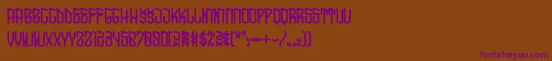 SocalRegular-fontti – violetit fontit ruskealla taustalla
