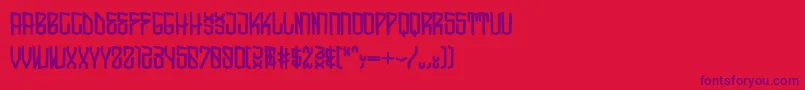 SocalRegular Font – Purple Fonts on Red Background