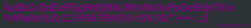PlymouthserialBolditalic Font – Purple Fonts on Black Background