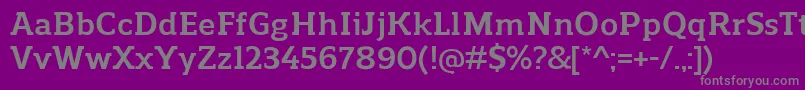 ReganslabBold Font – Gray Fonts on Purple Background