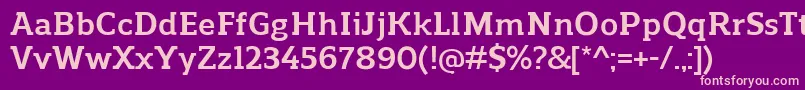 ReganslabBold Font – Pink Fonts on Purple Background
