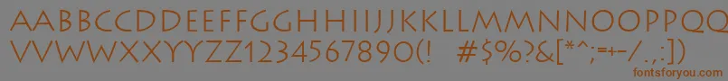 Fonte Wizard2 – fontes marrons em um fundo cinza