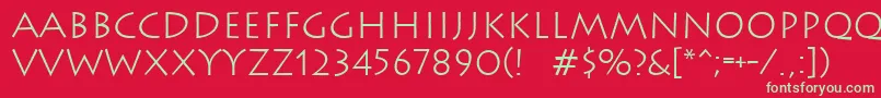 Wizard2 Font – Green Fonts on Red Background
