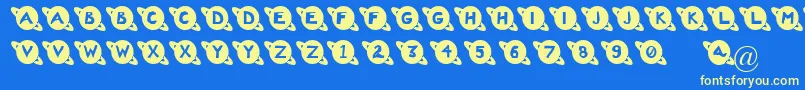 Saturn Font – Yellow Fonts on Blue Background