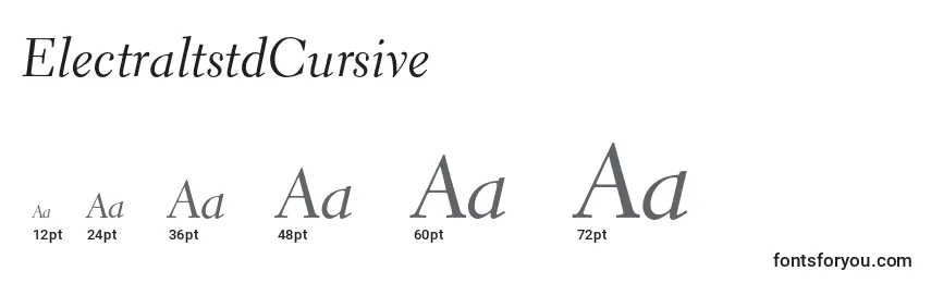 ElectraltstdCursive Font Sizes
