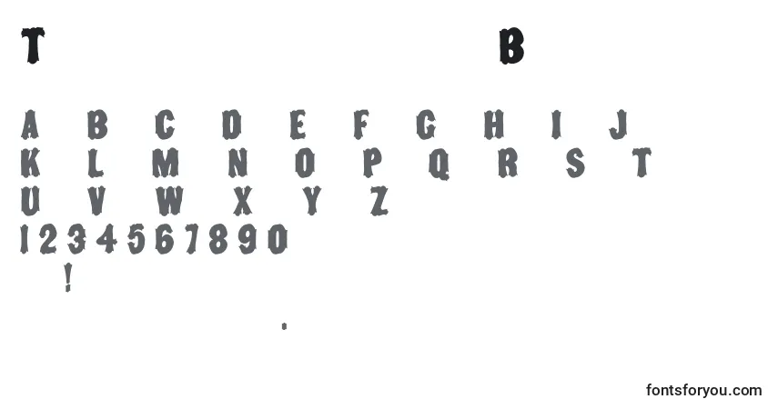 ToscanienneBoldフォント–アルファベット、数字、特殊文字
