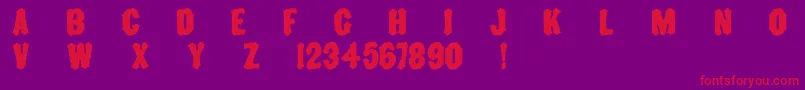 ToscanienneBold Font – Red Fonts on Purple Background