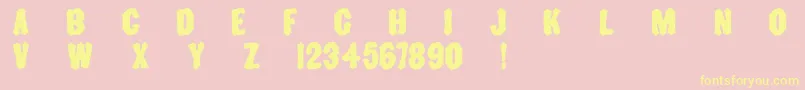 ToscanienneBold Font – Yellow Fonts on Pink Background