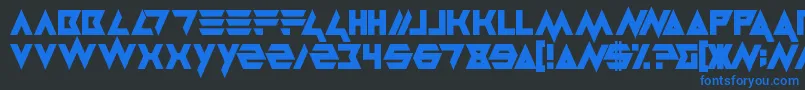 Шрифт Masterblast – синие шрифты на чёрном фоне