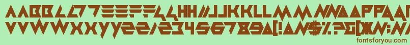 Masterblast Font – Brown Fonts on Green Background