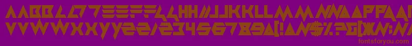 Masterblast-fontti – ruskeat fontit violetilla taustalla