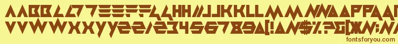 Шрифт Masterblast – коричневые шрифты на жёлтом фоне