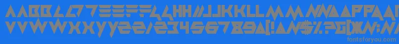 フォントMasterblast – 青い背景に灰色の文字