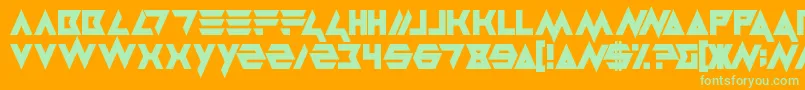 Шрифт Masterblast – зелёные шрифты на оранжевом фоне