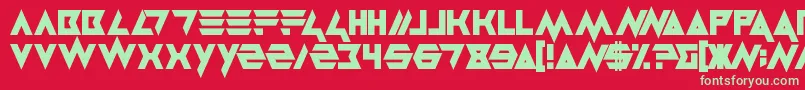 Masterblast Font – Green Fonts on Red Background